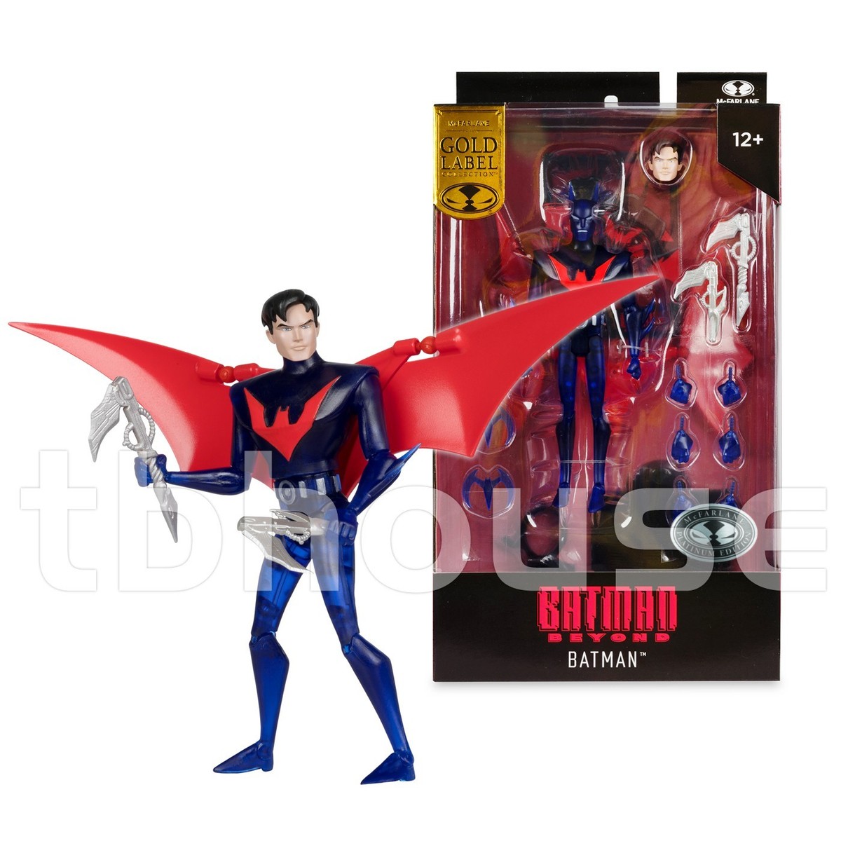 BATMAN BEYOND UNMASKED figure BLUE CHASE variant PLATINUM