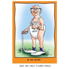 5x7 Card / Pamper Yourself   Humorous Funny Birthday Card RB