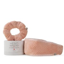 VOLO Cloud Pink Spa Headband  Scrunchie Set - Ultra Soft, Absorbent Microfib...