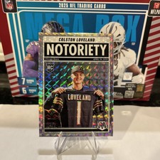 🔥Colston Loveland 2025 Mosaic Notoriety #24 Prizm Michigan RC Bears Rookie🔥