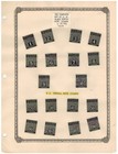 1945 POSTAL NOTES STAMPS CMPLT SET OF 18 DIFF. VALUES TO 90c ON PAGE CANCELLED