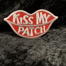 KISS MY PATCH VINTAGE HAT VEST PATCH BADGE HIPSTER BIKER NOVELTY #141