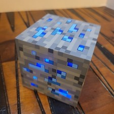 Minecraft Think Geek 2012 | 3” Blue Diamond Ore Light Cube Night Light 