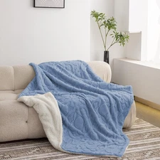Home Fleece Twin 50x70 Inches Blanket for Couch, Bed, TV, Party, and Gift - 3...