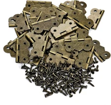 Jewelry Box Hardware 40 Pieces 1 inch Hinges Antique Small Butterfly Hinges - Br