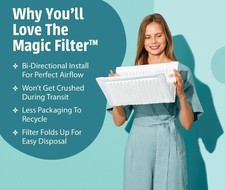 3 PACK! Magic Filter MERV 8 Home Air Filters (14x24x1) Furnace AC MRV8, USA Made