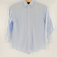 Jos. A. Bank Travelers Collection Dress Shirt 17 34 Tailored Fit Blue White Str Jos. A. Bank Travelers Collection Dress Shirt 17 34 Tailored Fit Blue White Str