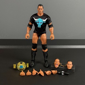 WWE ザ・ロック　マテル　エリート　フィギュア　ロッキージョンソン　3体セット WWE Elite Action Figure Generations: The Rock, Rocky Johnson