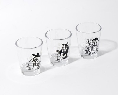 Soju Glass Korea National Museum Goods 3 sets of drunk scholars Korea Goods