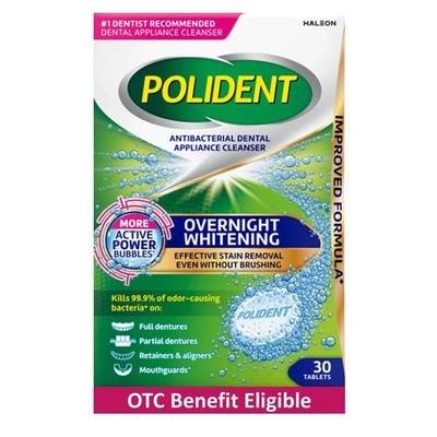 Polident Whitening Denture Cleaner Tablets 30ct    2  boxes
