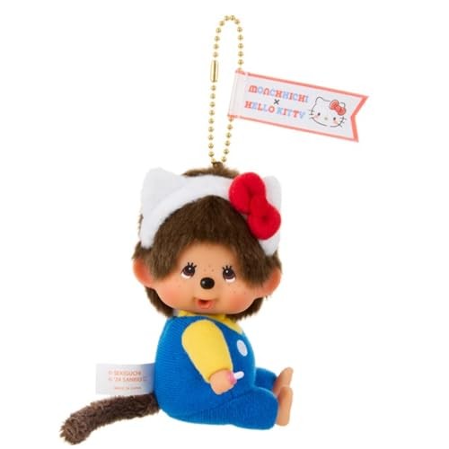 Monchhichi x Hello Kitty Plush Toy Limited Edition Japan Collectible NEW