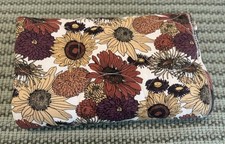Kate Quinn-Fall-Brown Sunflower Cotton Circle Quilt-NWOT