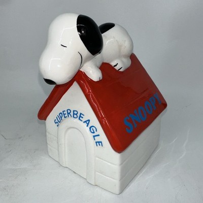 Vintage Snoopy Super Beagle Peanuts Willitts Music Box Plays  Home Sweet Home 