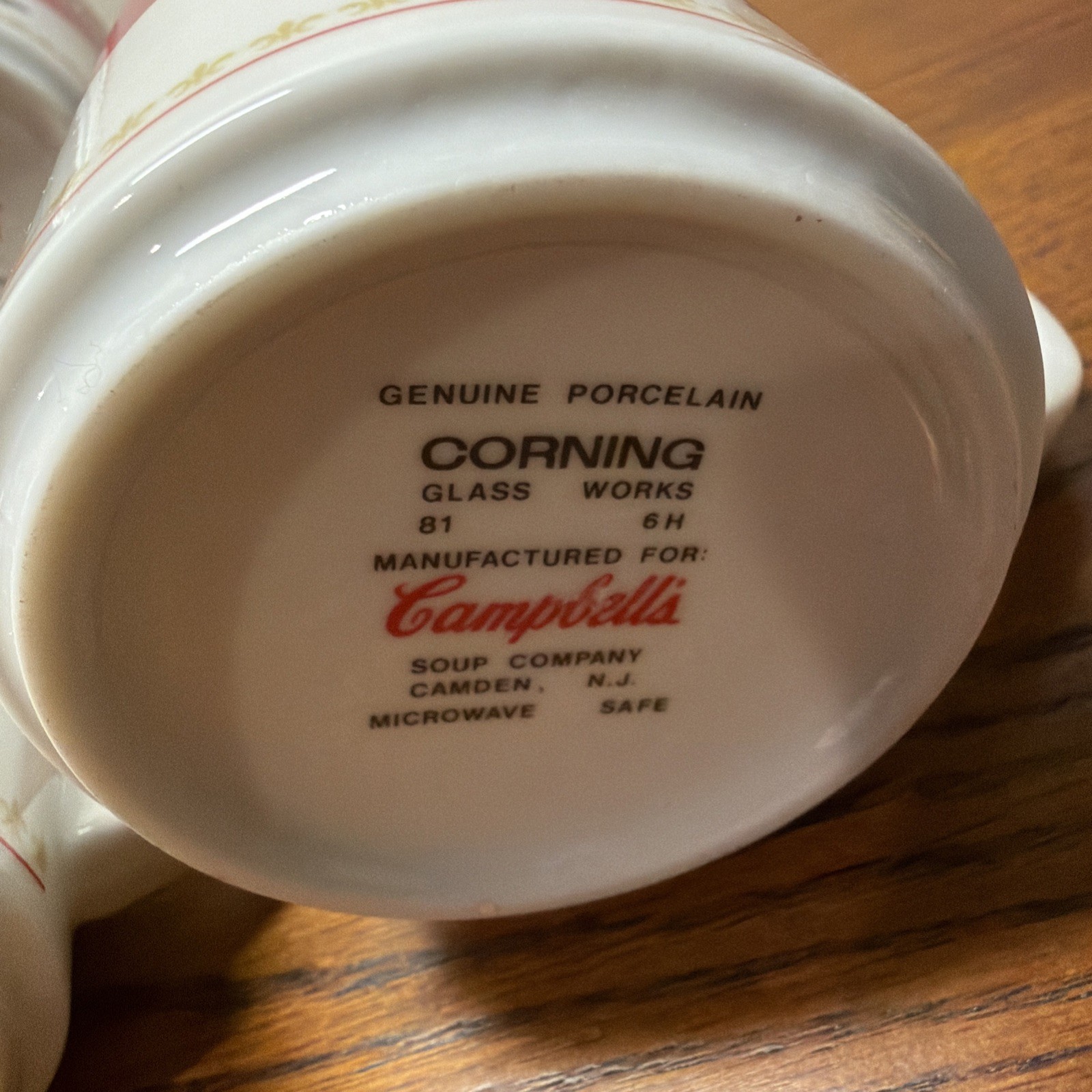 Set Of 4 Campbell's Soup Mugs - Collectible- Vintage - Coffee Mug 1981 Corning🔥