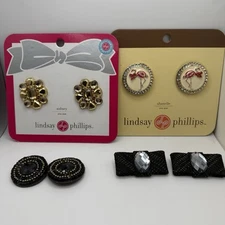 lindsay phillips switchflops snaps lot of 4 Flamingo Bows Rhinestone Collectors