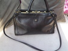 BORSA VINTAGE THE BRIDGE NERA MEDICI GLADSTONE MANICO SUPERIORE CORPO INCROCIATO EX CON