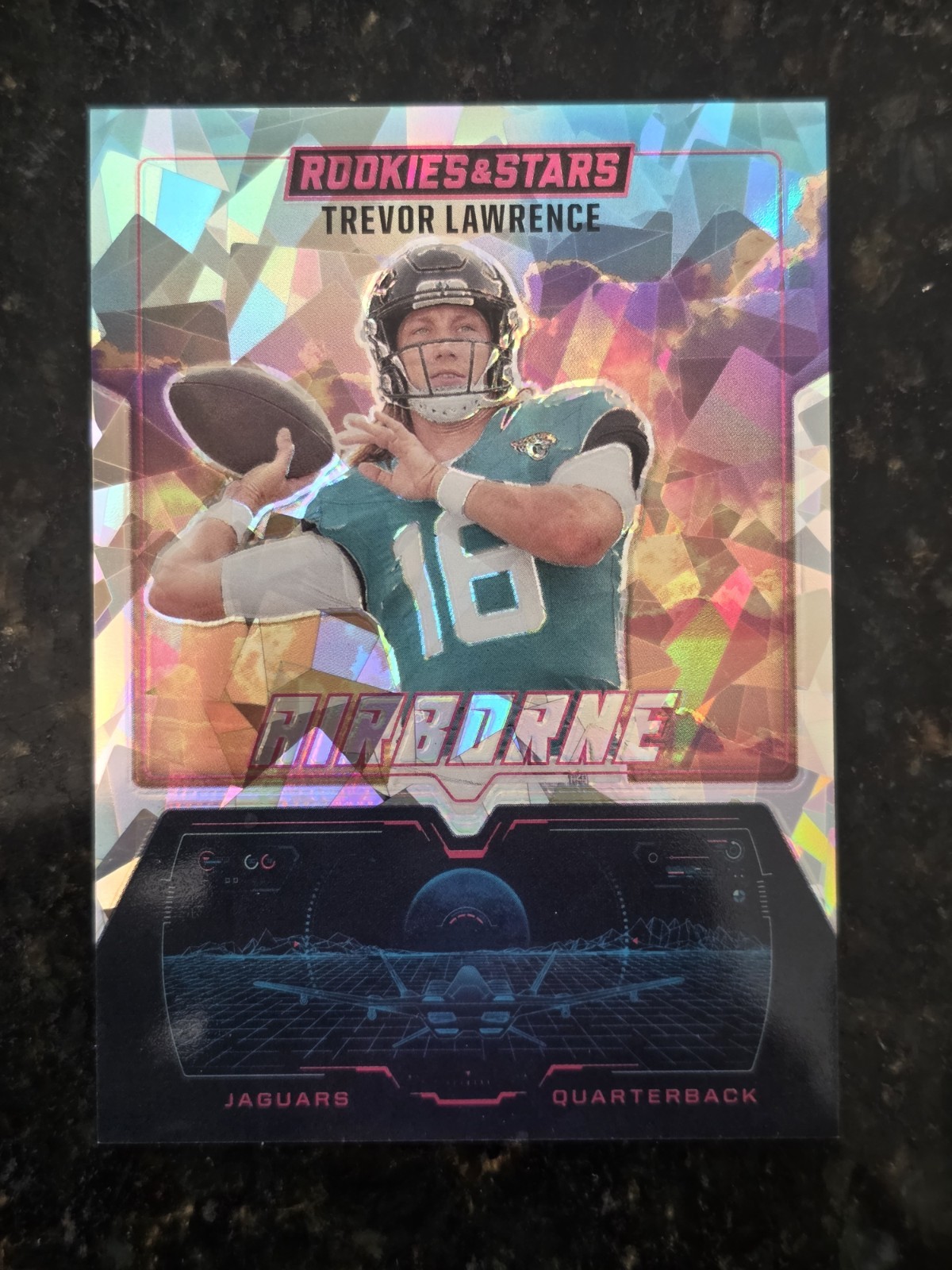 2025 Rookies & Stars #6 Trevor Lawrence Airborne Cracked Ice FOTL /22