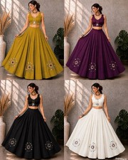 Women Khelaiya Lehenga Choli  Real Mirror Work  Navratri Garba Wedding Wear