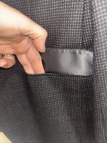 Cappotto sportivo classico Cremieux Collection uomo nero e grigio 44R 100% lana - Foto 10 di 21