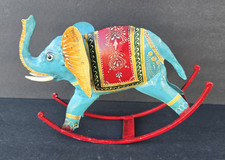 Iron Swing Elephant Trunk Up Showpiece 10x7x3...