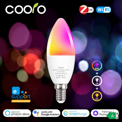Ewelink E14 Smart Wifi LED Glühbirne Zigbee RGBCW Kerzenlampe funktioniert