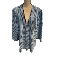 ⭐️ Women’s Ming Wang Boxy Open Front Cardigan Sweater Size 1X