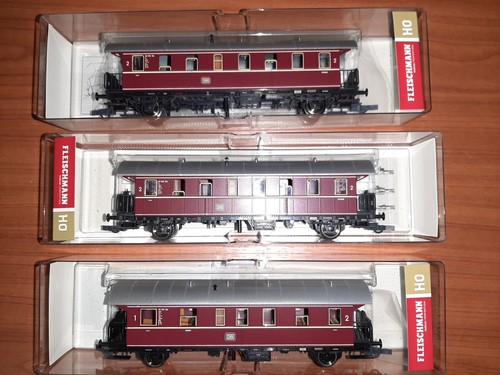 Fleischmann 507605 + 507606 + 507704 Personenwagen in OVP | Condition: Gebraucht