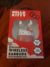 Hello Kitty Wireless Earbuds W/Charging Case Brand New Sealed
