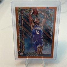 2025 Topps Holiday Thomas Sorber #H175 Orange Metallic Glitter /25 Bookend