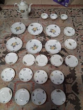 25 Piece Teaset RARE! hand Painted KPM ANTIQUE Germany