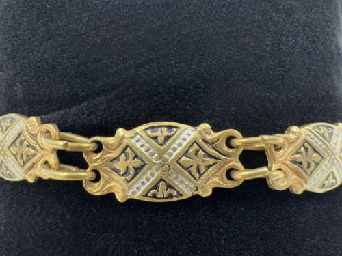 Pulsera Vintage DAMASCENO Español Damasco Iris Patrón Con Caja Regalo - Imagen 3 de 6