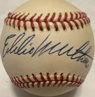 Eddie Mathews HOF signed baseball at a show 11-29-97 in Hollywood, FL