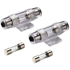 In-Line AGU Fuse Holder 2 PCS 8/10 Gauge AWG With 4 PCS 80Amp Fuses Kit