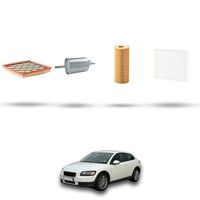 Hoffcar Wartungskit - 4 Filter FüR Volvo C30 2.4 125Kw Von 2006 Bis 2010