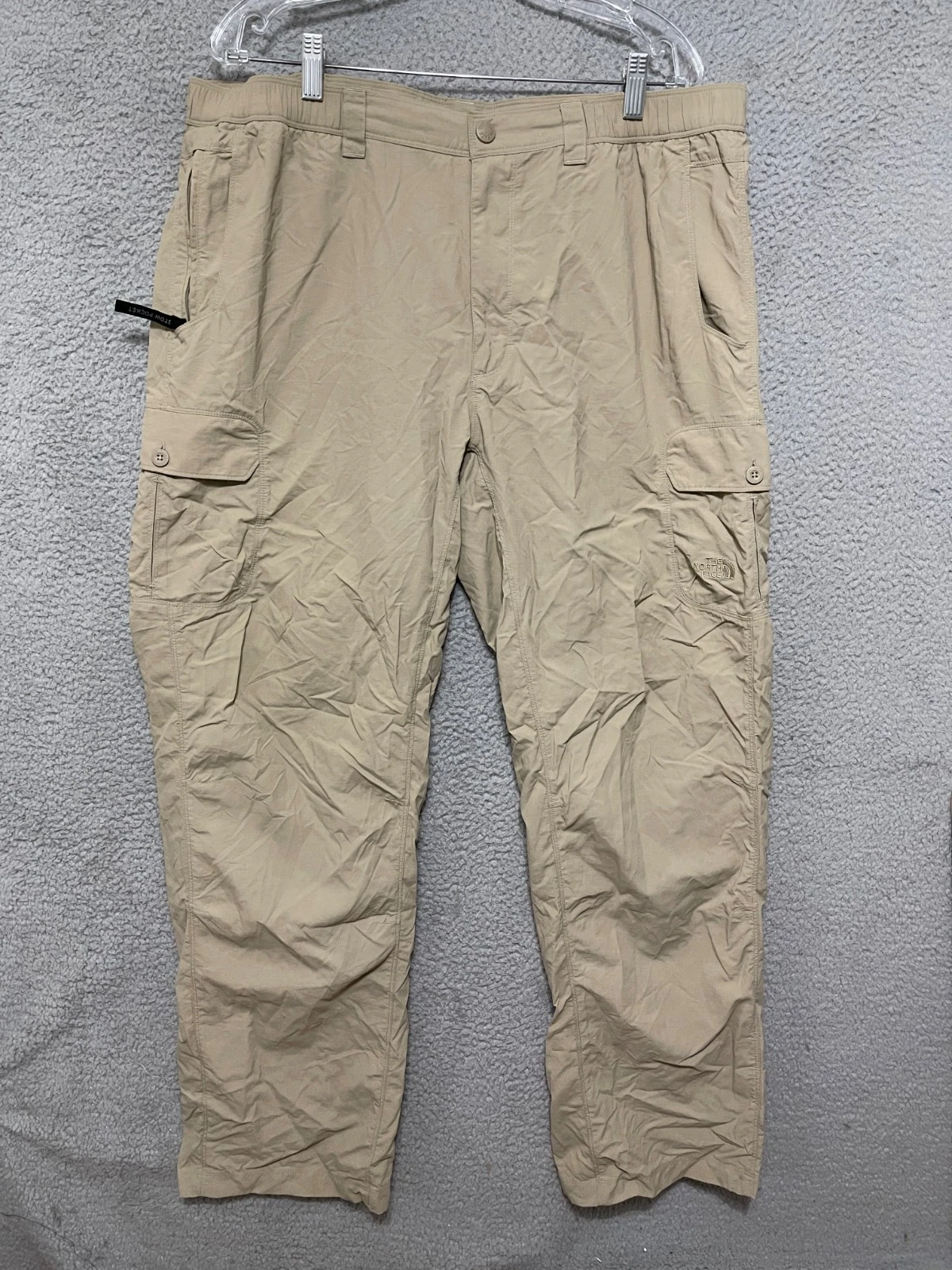 North Face Cargo Pants Mens Size XL Beige Hiking Adult Nylon