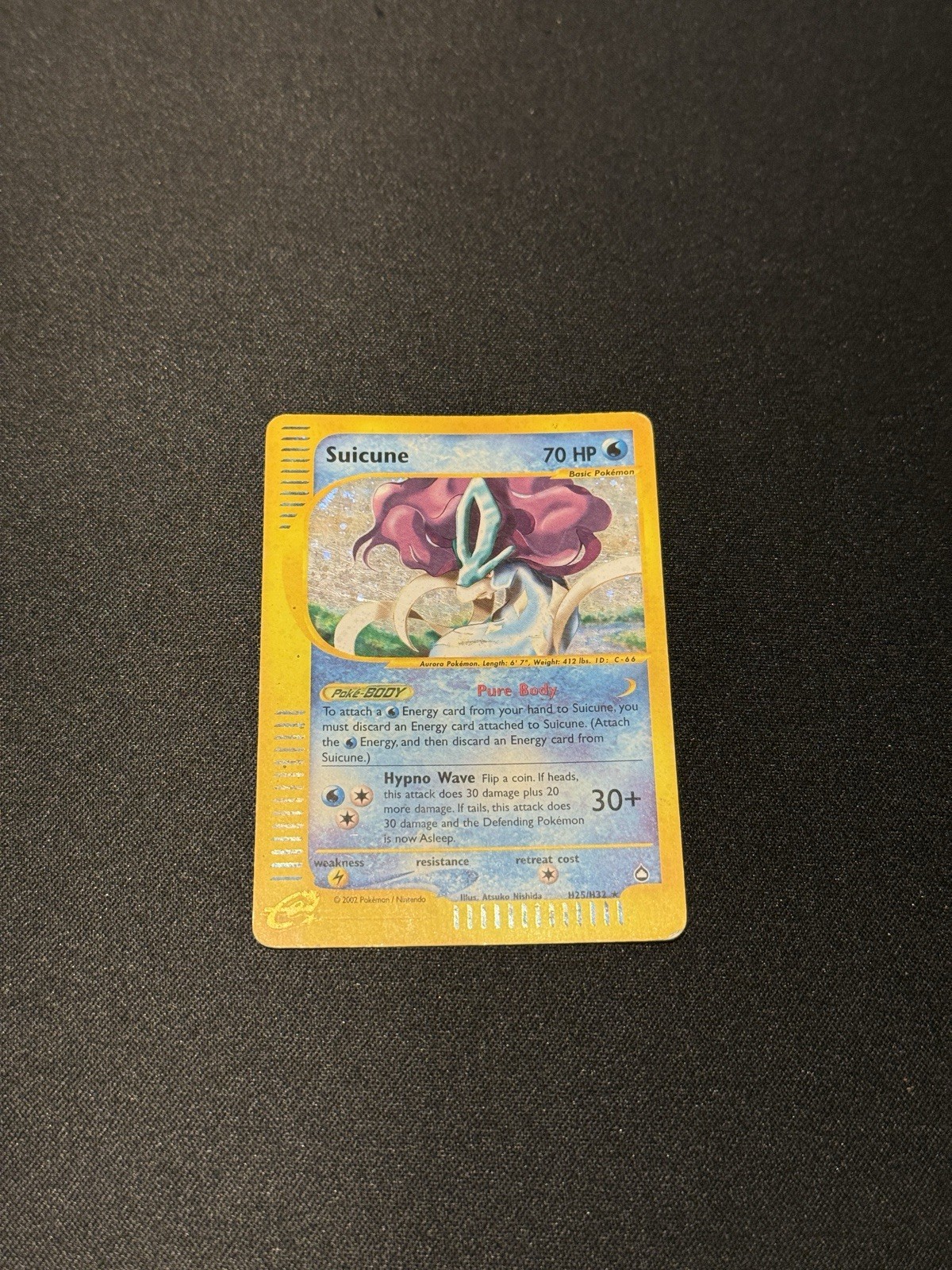 Suicune H25/H32 Aquapolis Holo Rare Legendary Pokemon TCG Nintendo e-reader LP
