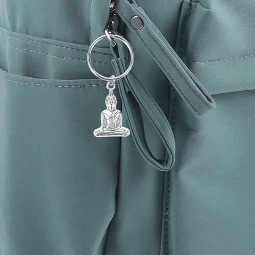 Buddha Key Chain Car Key Ring Backpack Key Pendant Vintage Purse Key Ring Bag - Picture 5 of 12