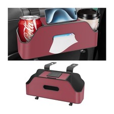 Backseat Organizer with Cup Holder  MultiFunctional Car Storage for Kids 