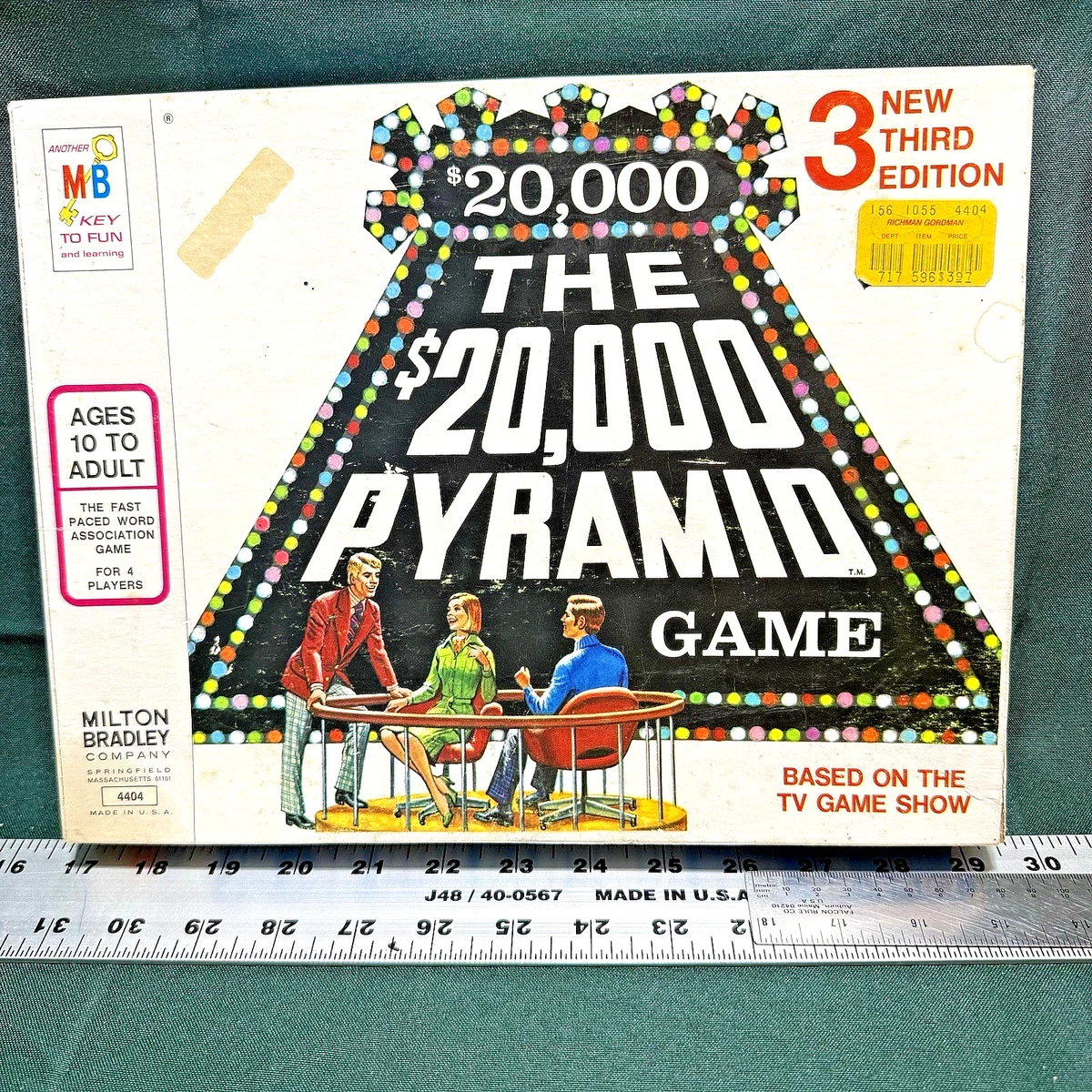 Pyramid Board Game In Vintage Manufacture Board & Traditional