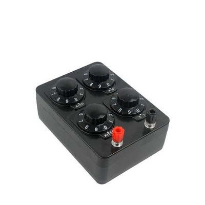 J2362 Einstellbarer Widerstand Decade Box 0-9999 Ohm 1W 1 Ohm Step ABS Schwarz