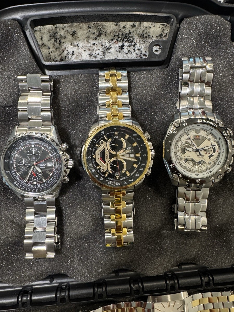 Casio Edifice Watches Lot Of *Will “Need Batteries”