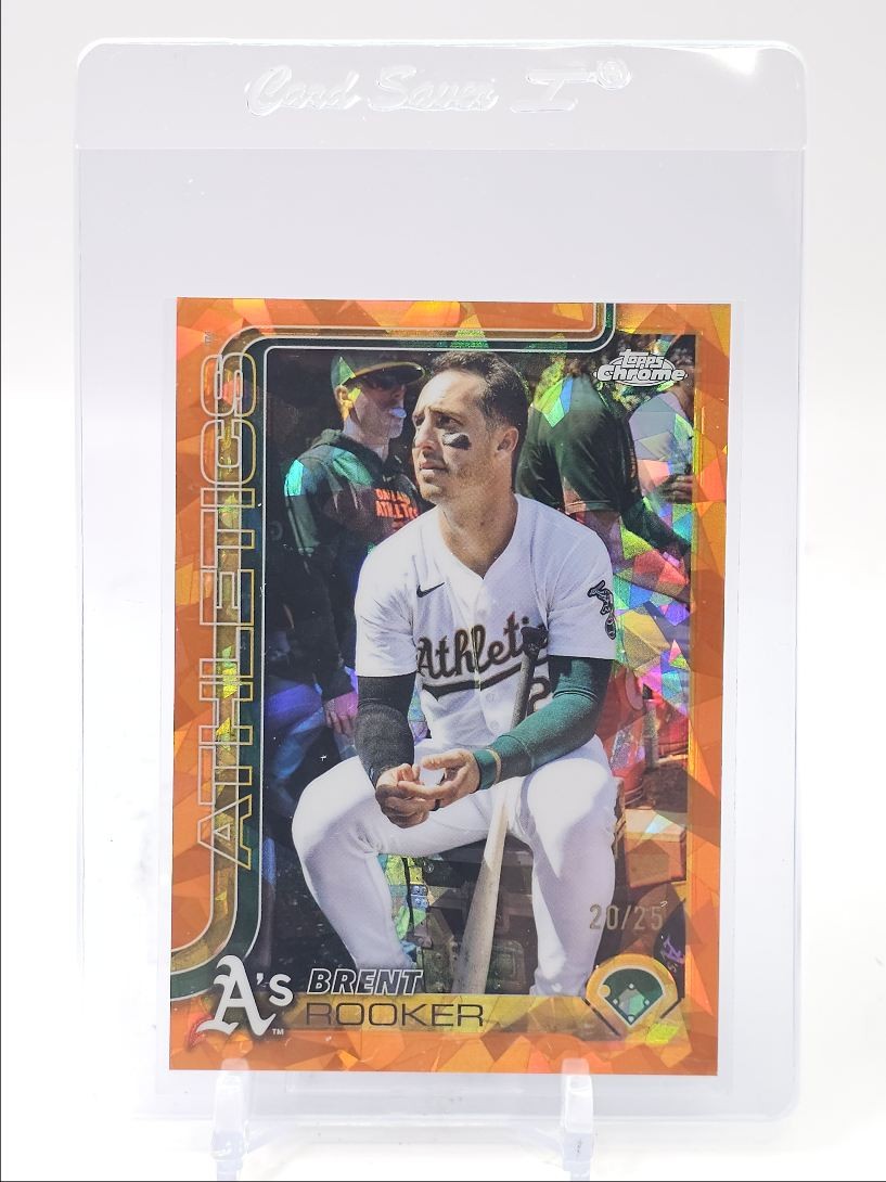 BRENT ROOKER 2025 TOPPS CHROME SAPPHIRE ORANGE IMAGE VARIATION /25 Q2754