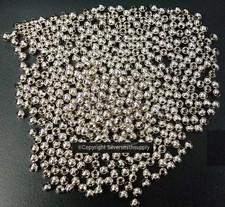 SPACER Beads round white gold plated 4mm approximately 500 pc lot FPB087B