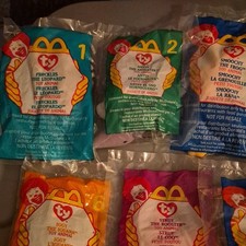 TY Teenie Beanie Babies 1999 McDonalds Happy Meal Toys Complete Set Of 12 Sealed