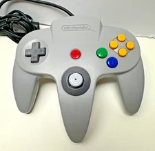 Nintendo 64 OEM Controller Gray, Tested + Cleaned, 6/10 Decent Joystick NUS-005