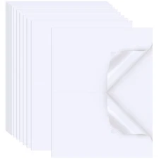 Printable Sticker Paper for Inkjet Printer, 40 Sheets 5.5x8.5 Matte Sticker P...