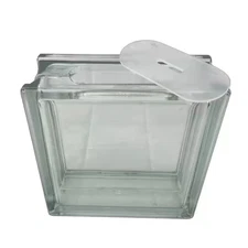 7.5 In. X 7.5 In. X 3.125 In. Clear Pattern Glass Block for Arts and Crafts (5-P