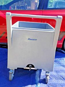 Follet Holds Six Tote Ice Carrier Cart Bin Draining Cold Food Transport