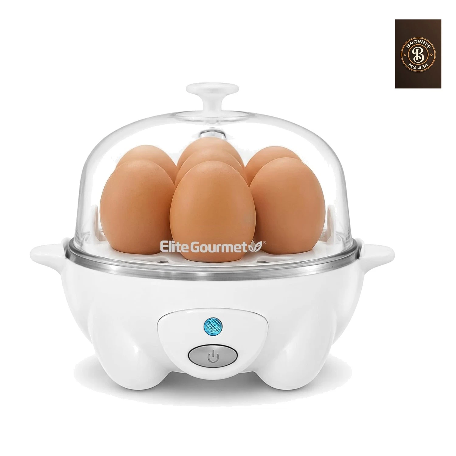 Rapid Egg Cooker, 7 Easy-To-Peel, Hard, Medium, Soft Boiled Eggs, Poacher, Om...