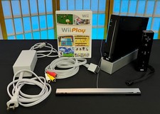 Nintendo Wii Console Black - Wii Play - Used / MISSING NUNCHUCK